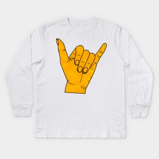 Shaka Hand Sign Kids Long Sleeve T-Shirt